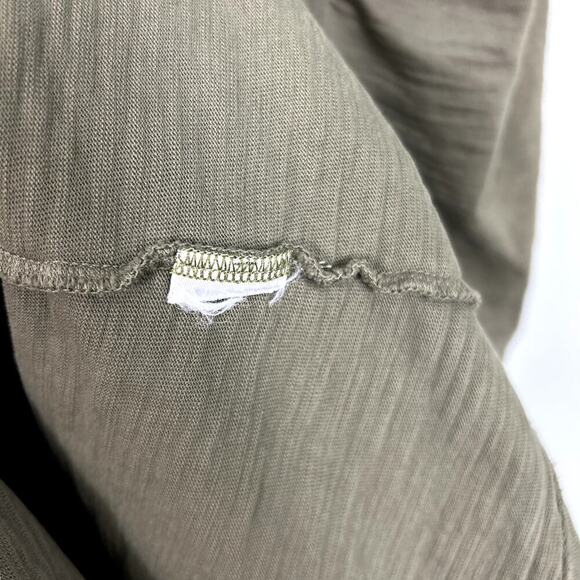 Nation LTD Ennis Workshirt Feminine Puff Sleeve Top Seaweed Army Green Small - Picture 5 of 6